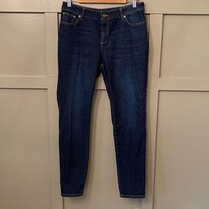 GARNET Hill Jeans Straight Leg High Rise Dark Wash Size 30